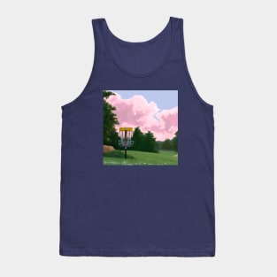 Disc Golf Against Pink Clouds Tank Top